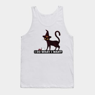 I Do What I Want Cat Lover Sunglasses cat Tank Top